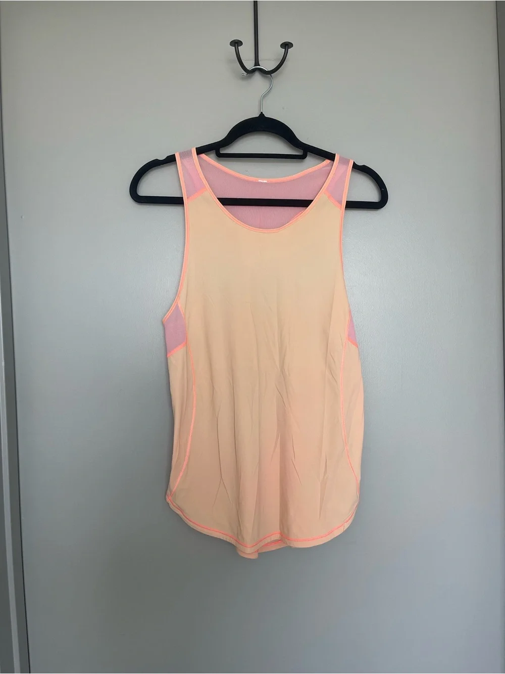Lululemon Orange Mesh-Trim Performance Tank
